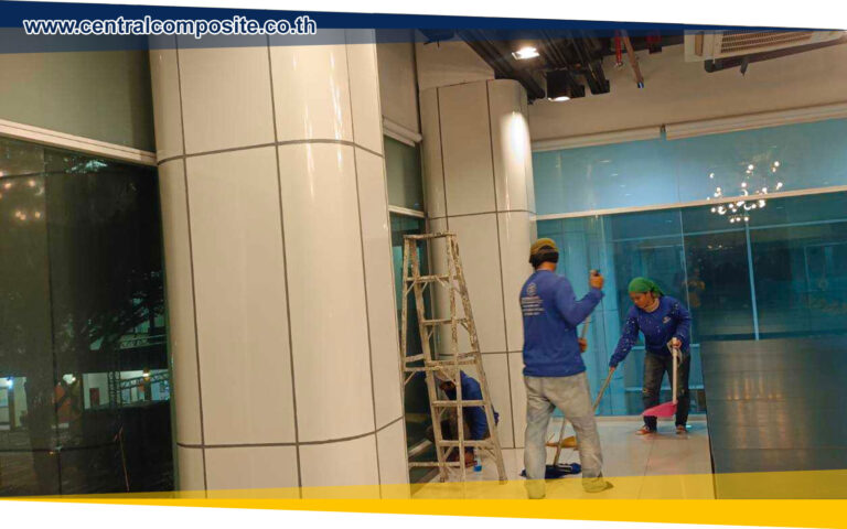 รีวิวผลงานการติดตั้งแผ่นอลูมิเนียมคอมโพสิต